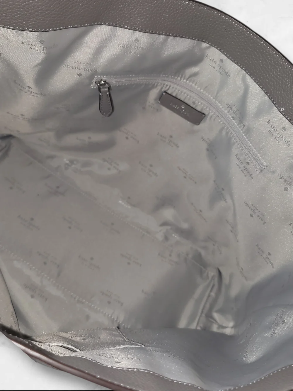 Kate Spade 454 Grey Suede Large Tote Like New Condition